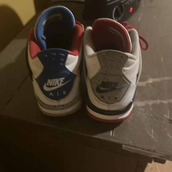 Jordan 4 retros cement, black, red, and blue size 5.5 y. 2 differentt colors!! - Picture 3 of 6